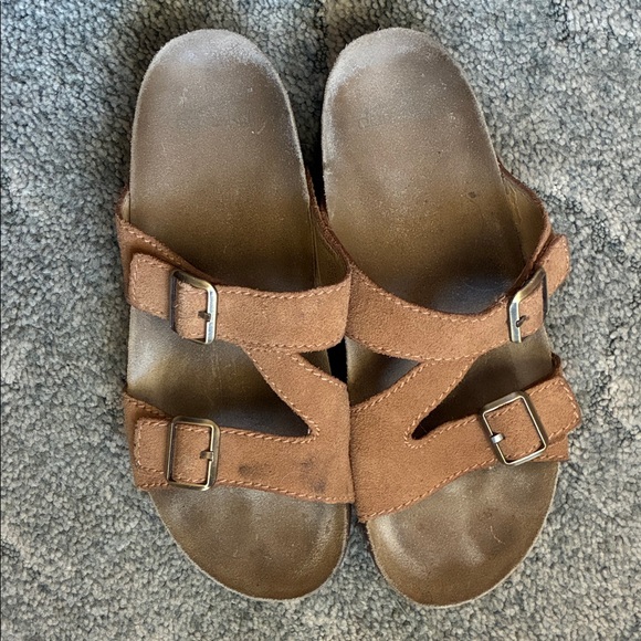 Dansko Tan Suede Dayna Sandals - Picture 1 of 6